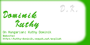 dominik kuthy business card